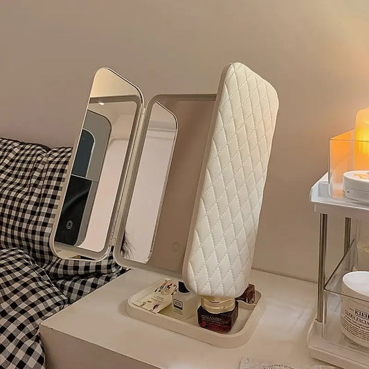 مرآة مكياج ذكية LED مع إضاءة محيطية عالية الدقة