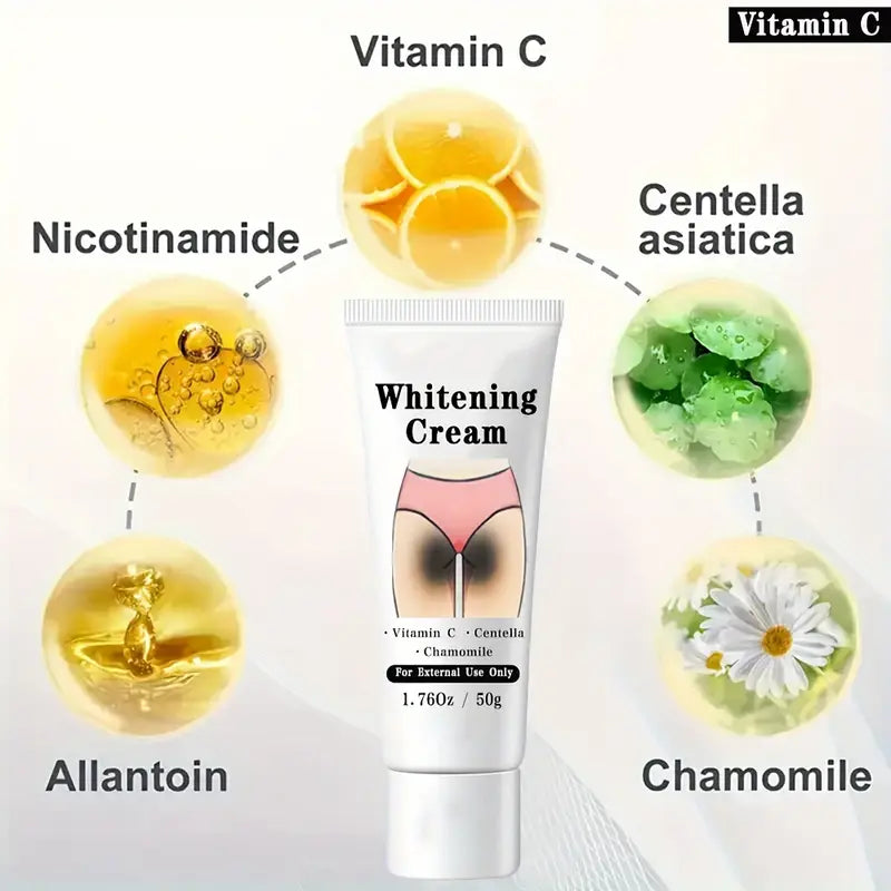 Vitamin C & Centella Asiatica Cream - Alcohol-Free Brightening Lotion for Body