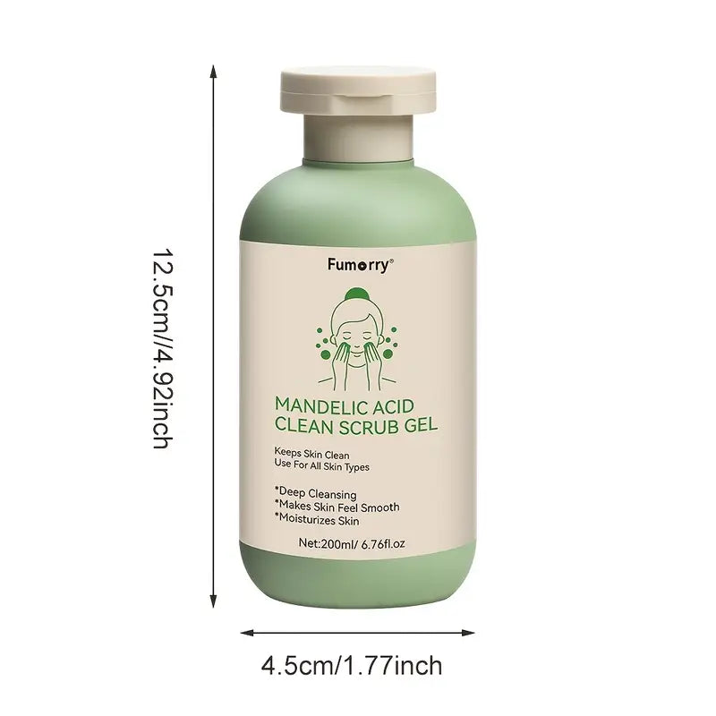 Mandelic Acid Exfoliating Gel with Mandelic Acid - Aloe & Rose Extract, Face And Body Scrub Gel– 200ml