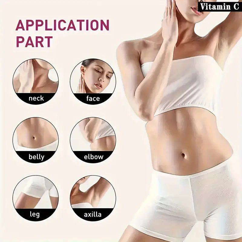 Vitamin C & Centella Asiatica Cream - Alcohol-Free Brightening Lotion for Body